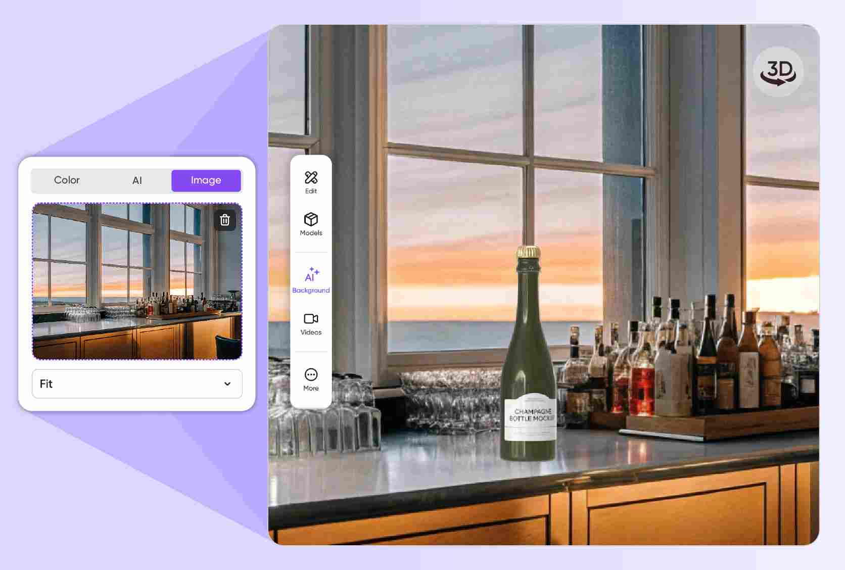 Add backdrops that make your design look realistic