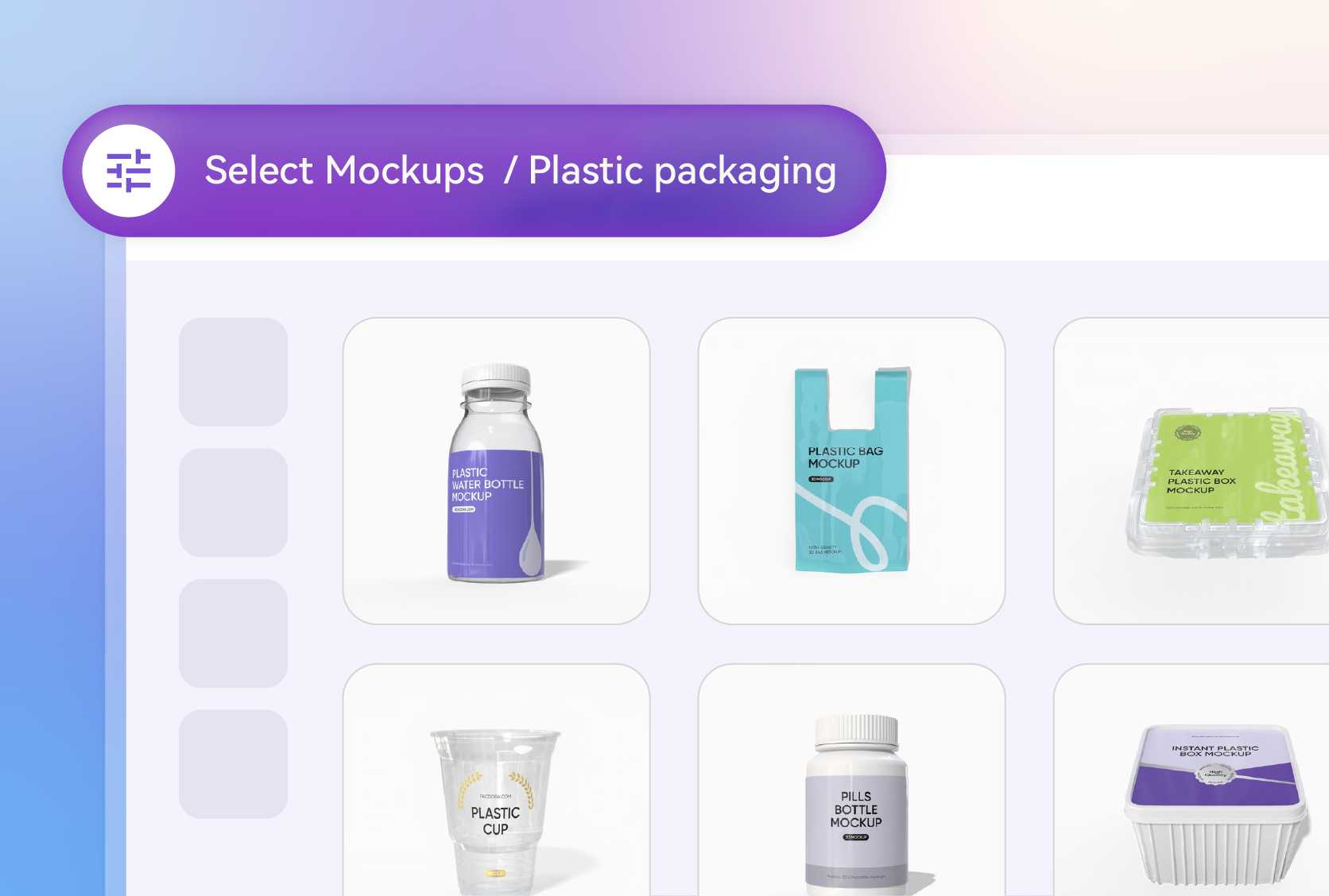 Match the packaging type to your item