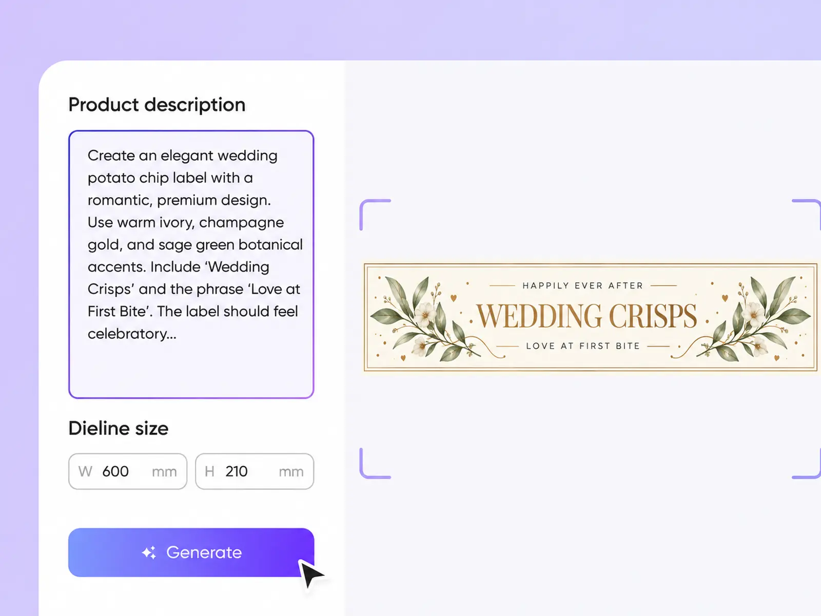 Step 2: Generate and edit the label