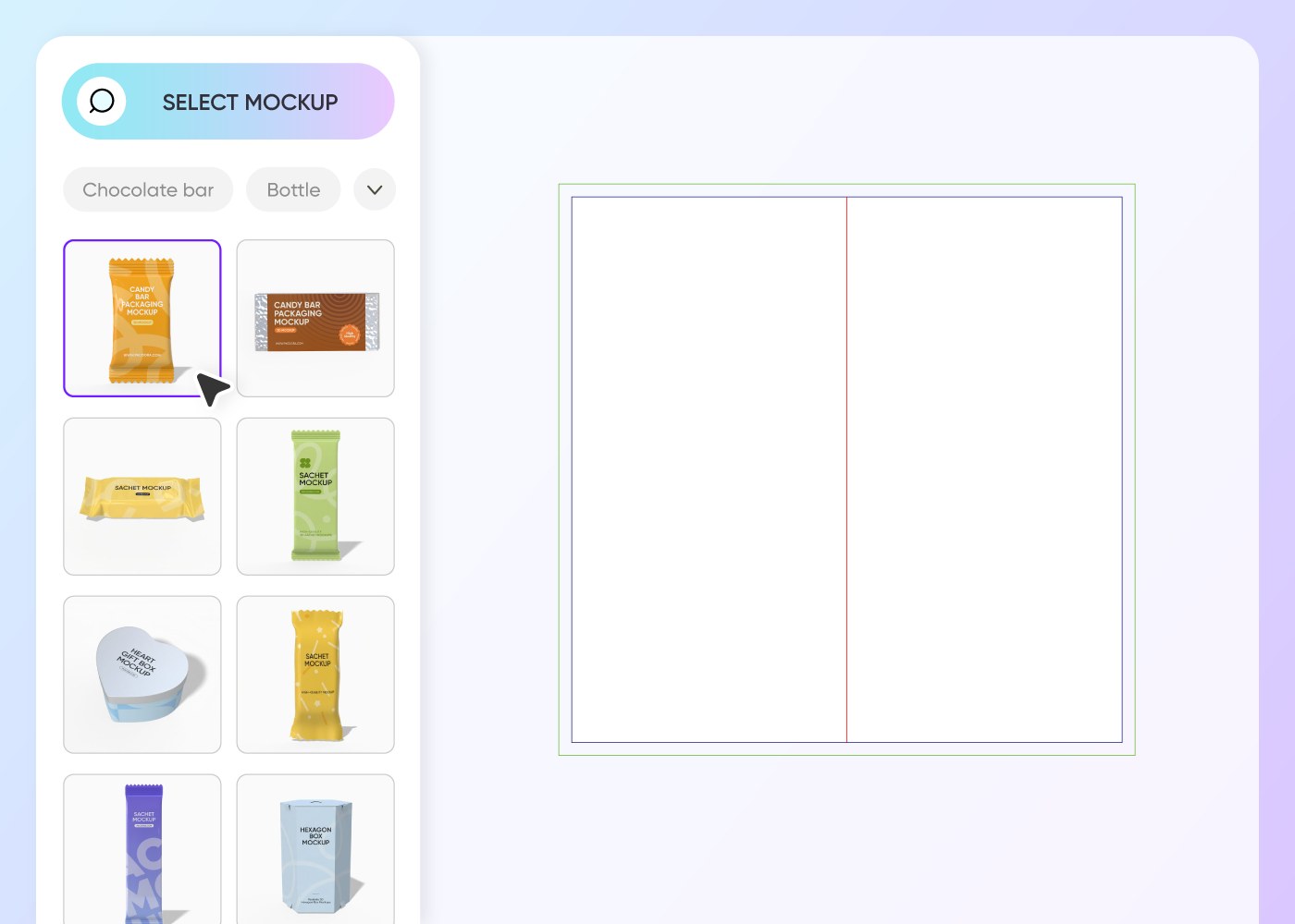 Select a chocolate bar mockup