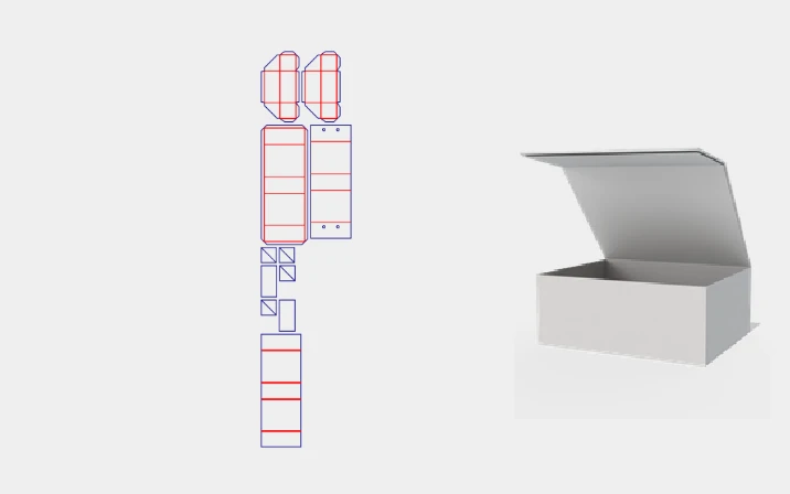 Flip top luxury rigid box
