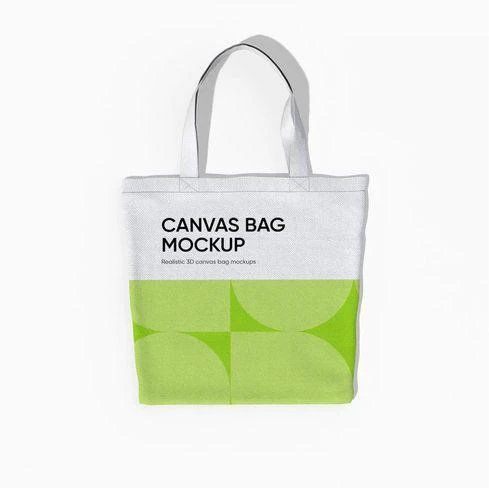 Canvas tote bag mockup
