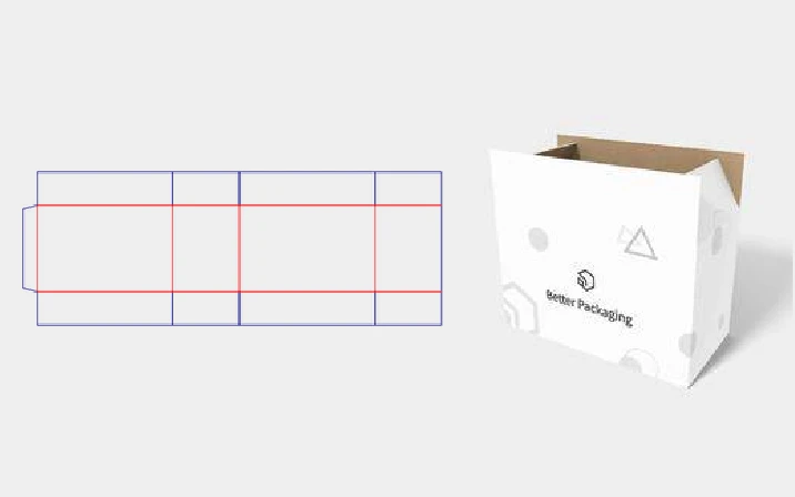 FEFCO 0201 shipping box dieline