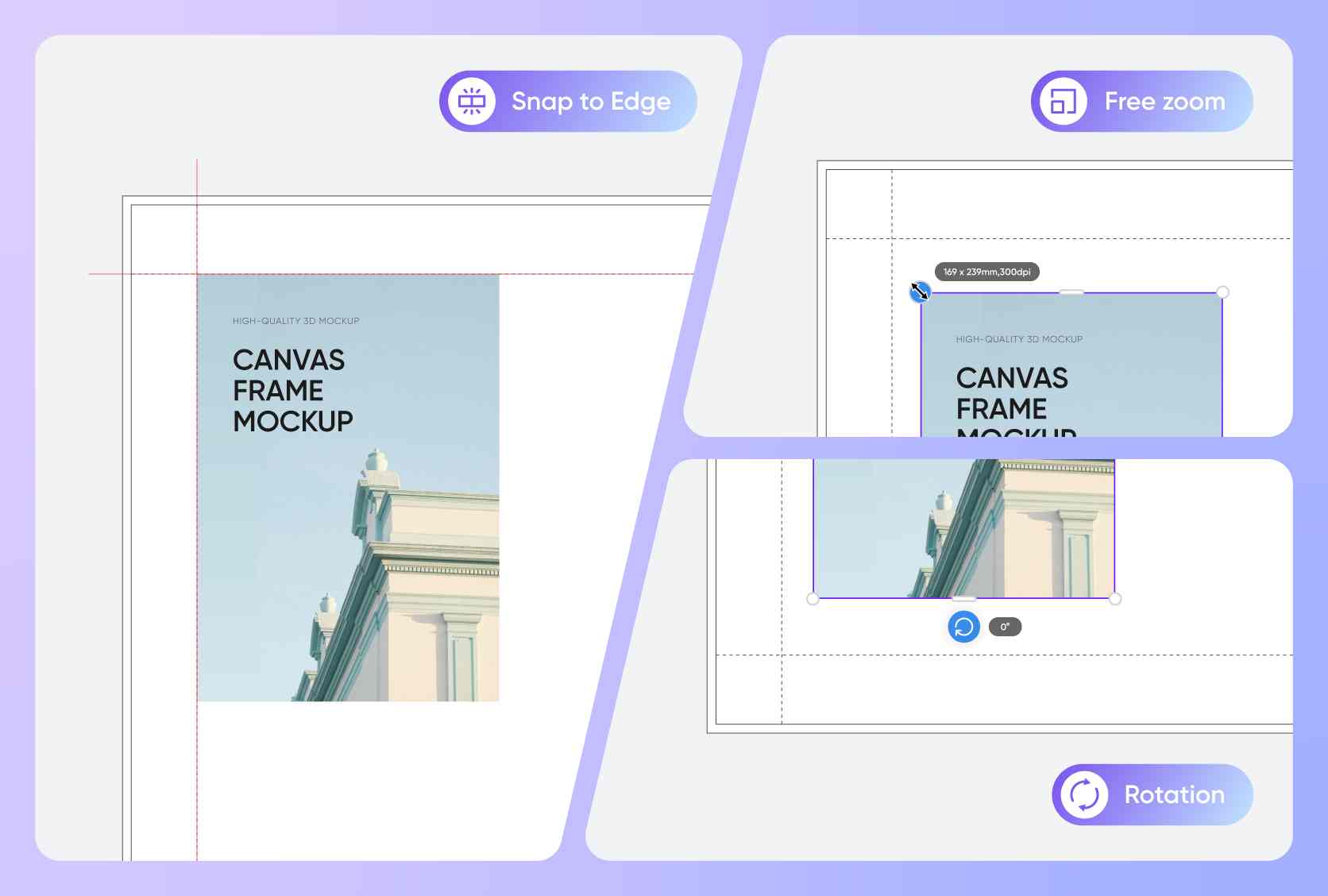 Easy layout adjustment for every frame
