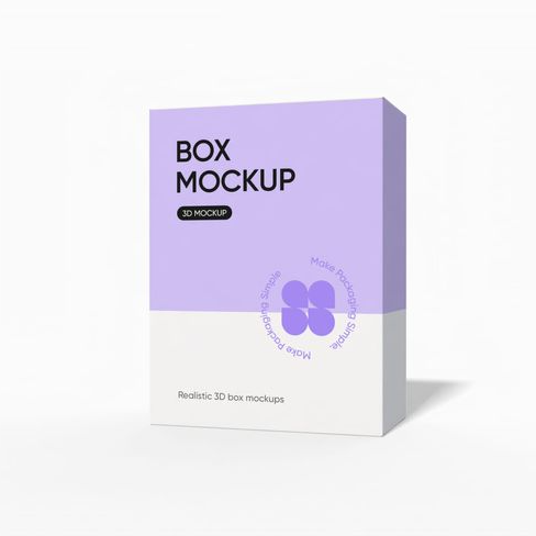 Tuck end vhs box mockup