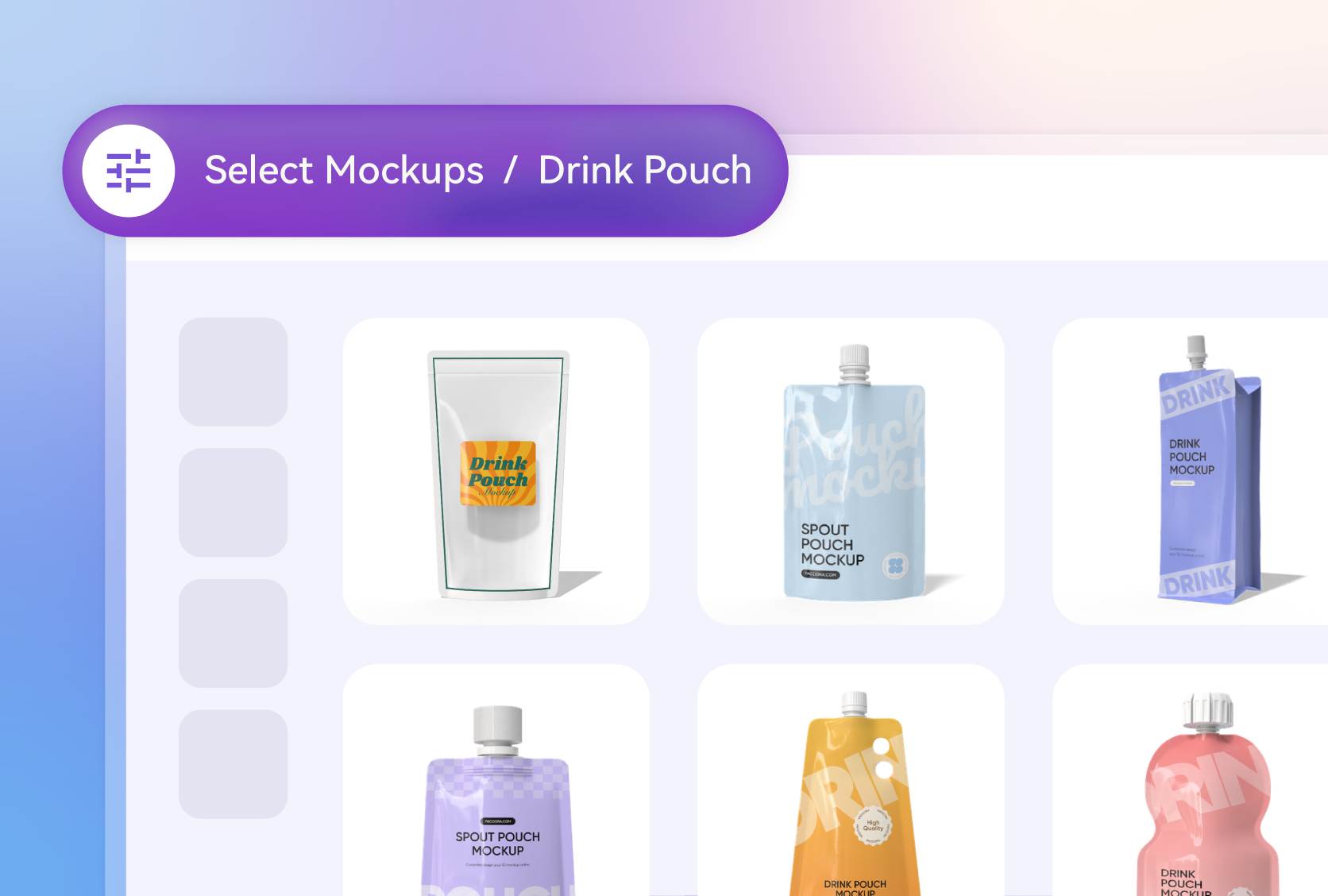 Pouch style that makes your drink enjoyable