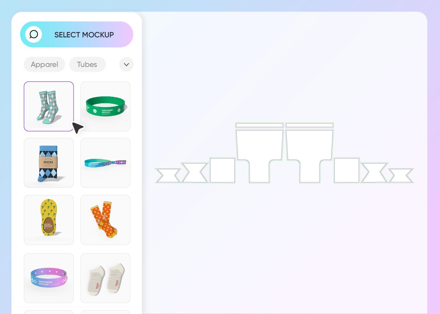 Select a suitable accessory mockup