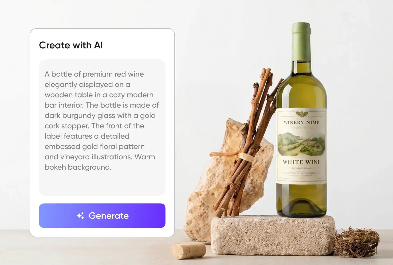 From text to a ready-to-use wine label