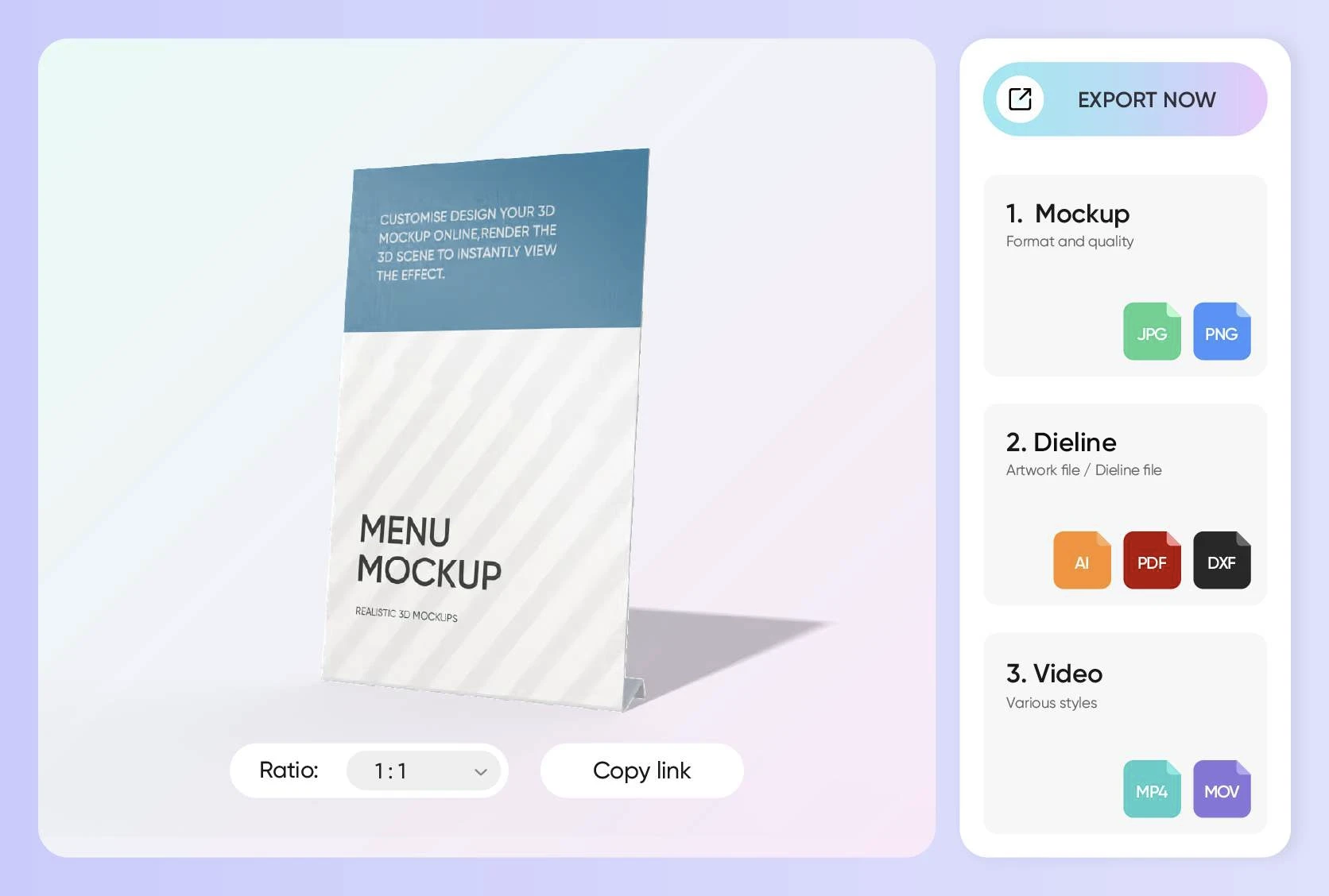 HD formats that display your work perfectly