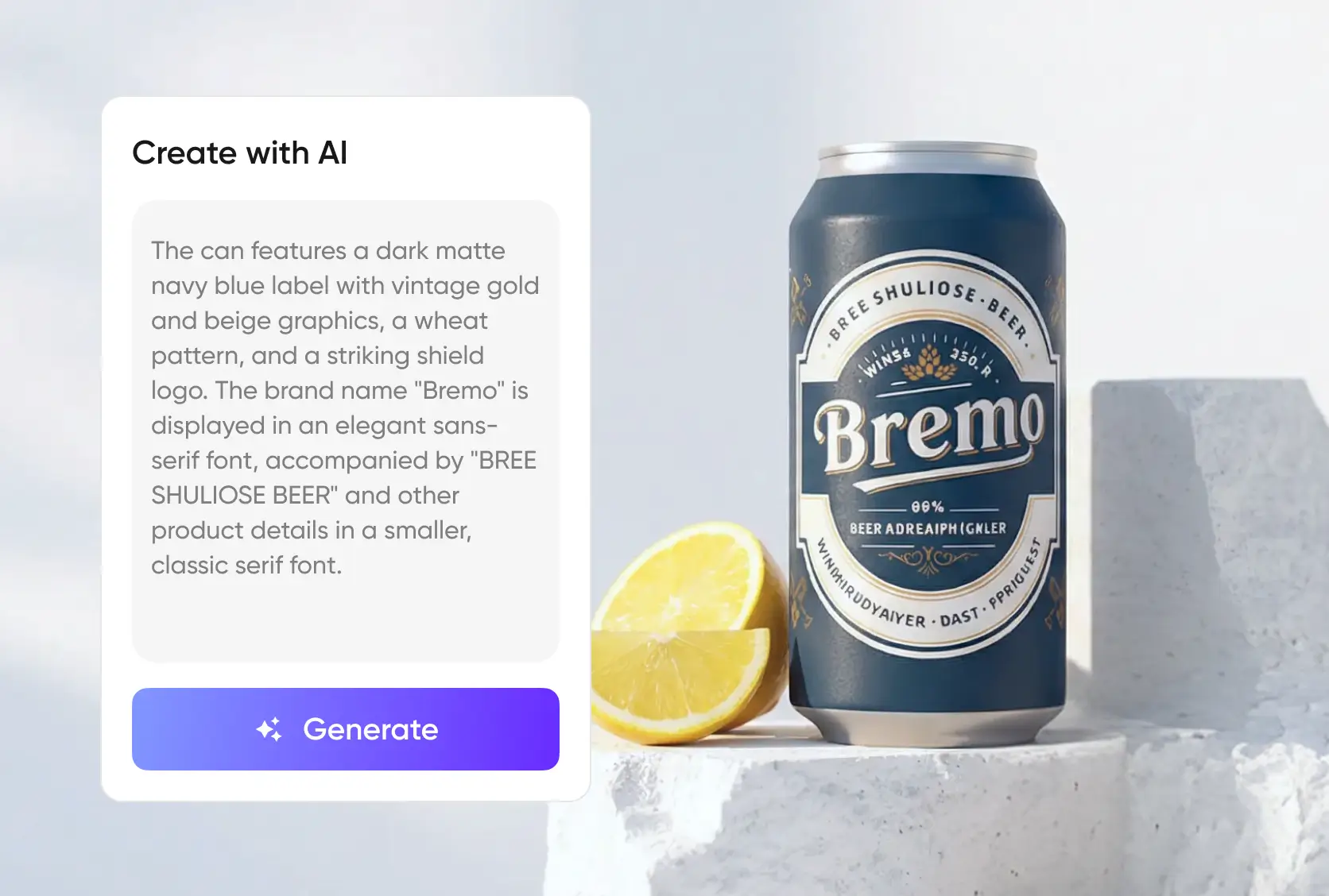Turn words into stunning beer labels