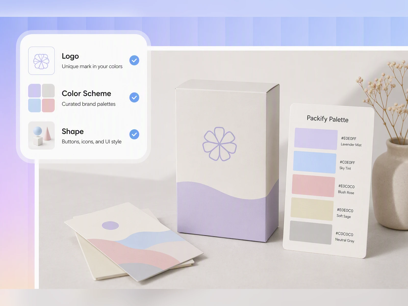 Apply coordinated colors to packaging