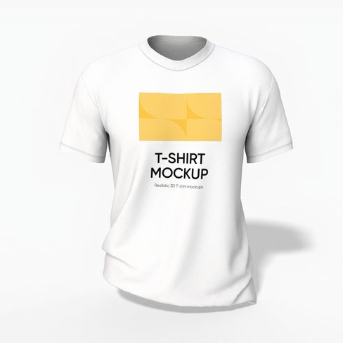 Round neck T-shirt mockup
