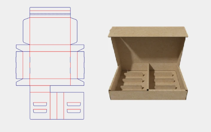 Cardboard tea box template