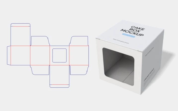 Custom square cake box