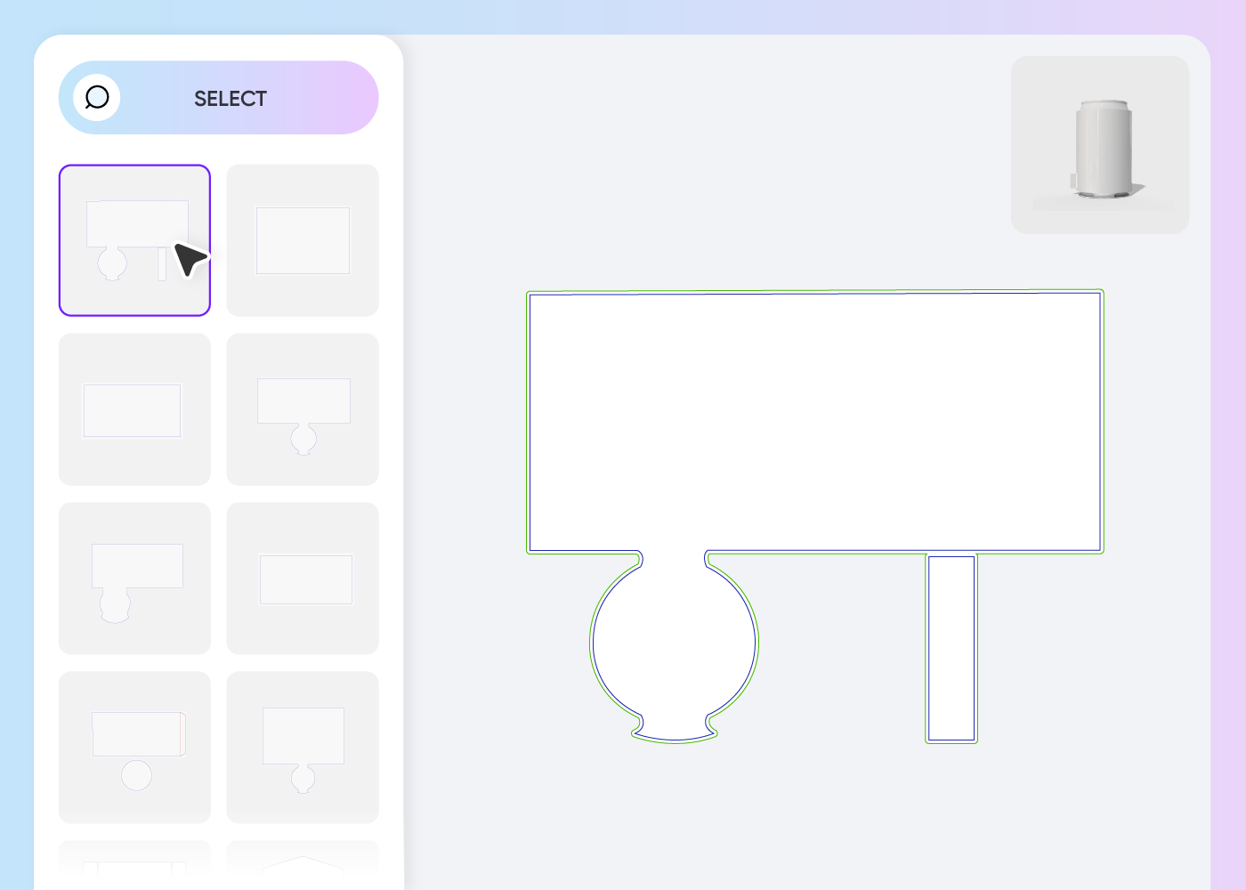 Select a can label template