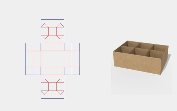 Six-pack beverage display tray