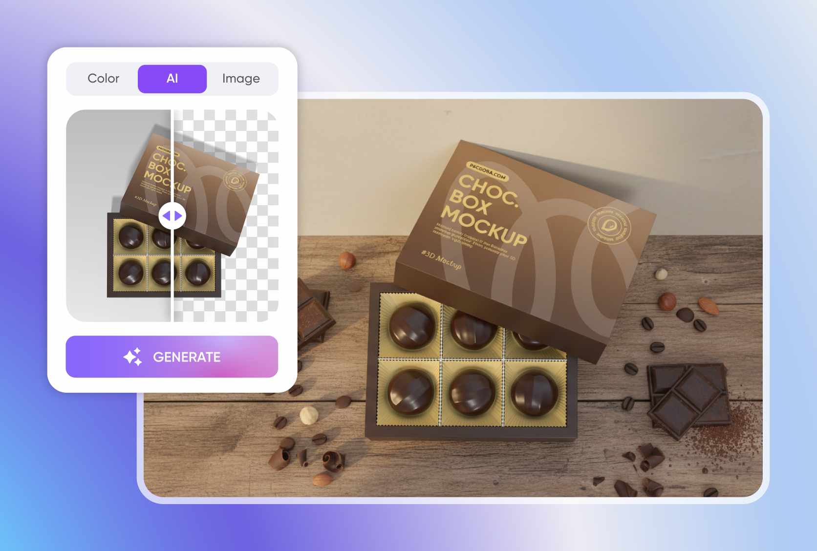 Add unique background to match the chocolate