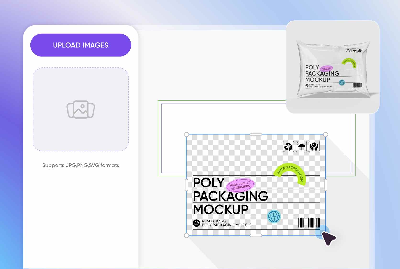 Poly packaging material texture options