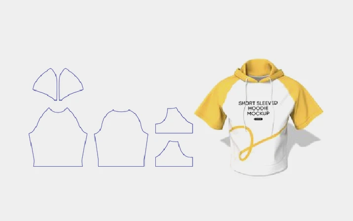 Women's slim-fit T-shirt template