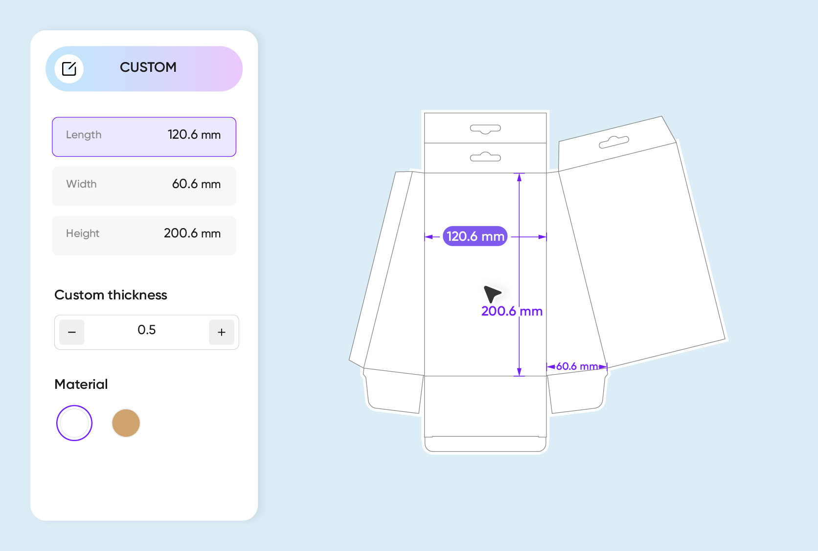 Customize with instant previews
