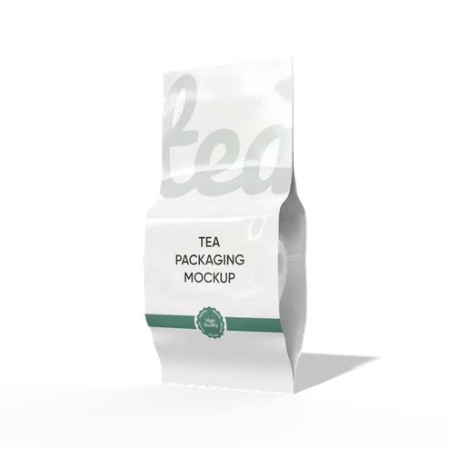 Tea packaging pouch mockup