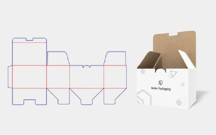 Green tea box template