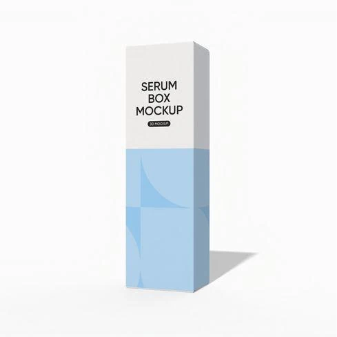 Tuck end serum box mockup