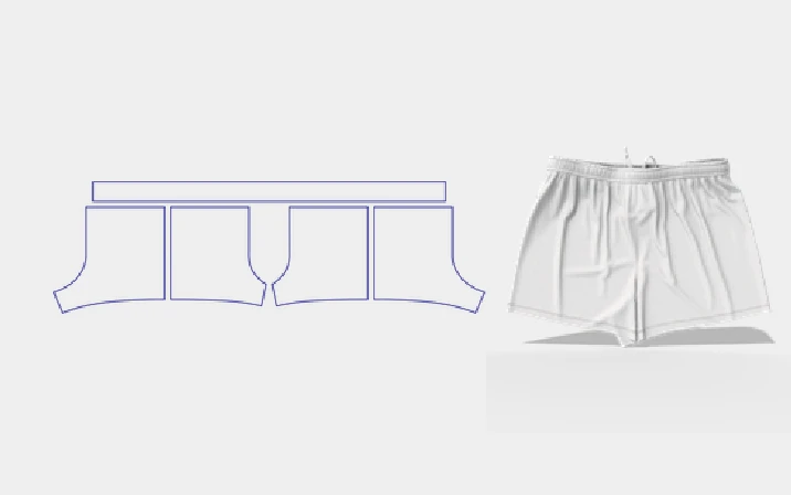 Jersey shorts template