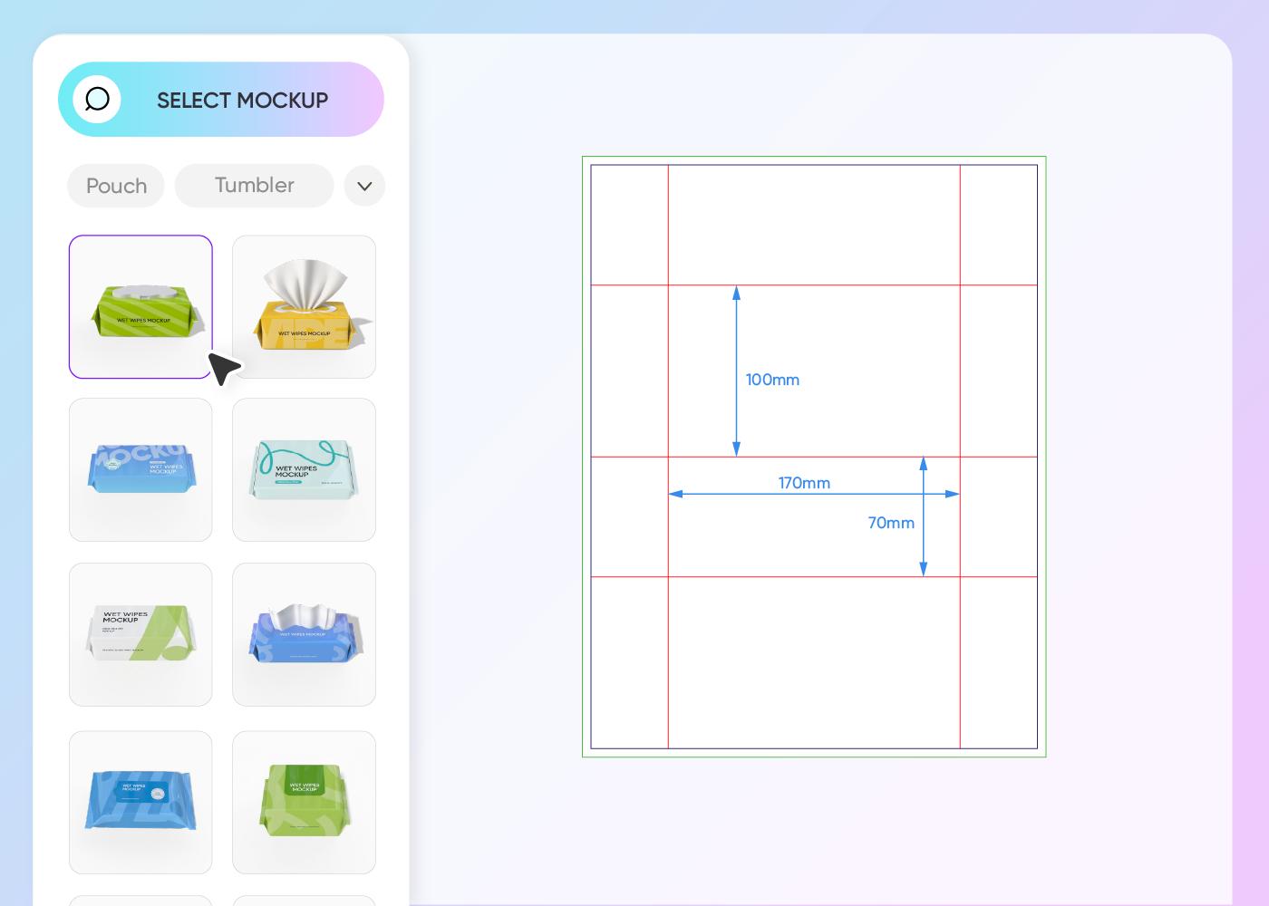 Step 1: Choose wet wipes mockup