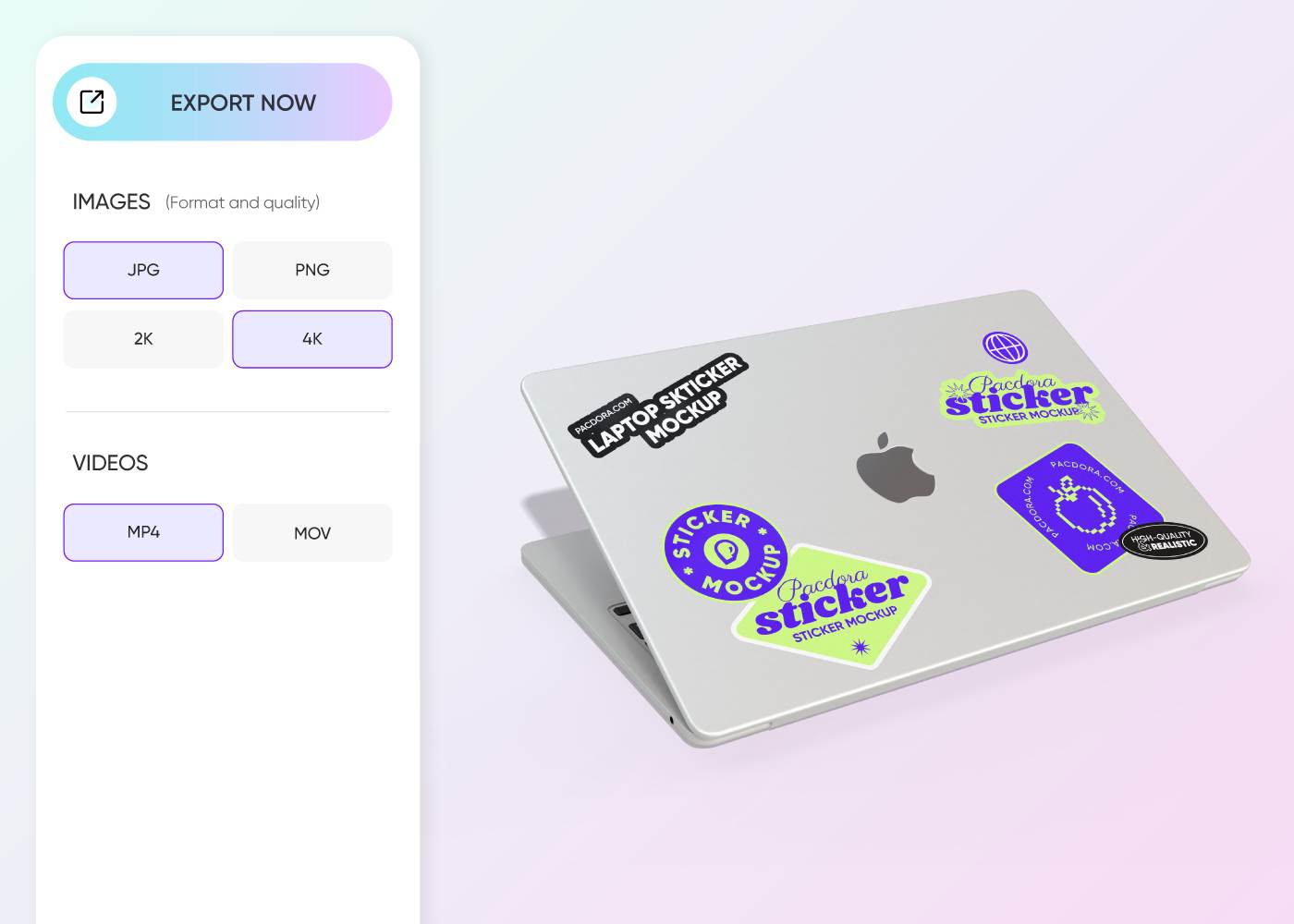 Step 3: Export your laptop sticker design
