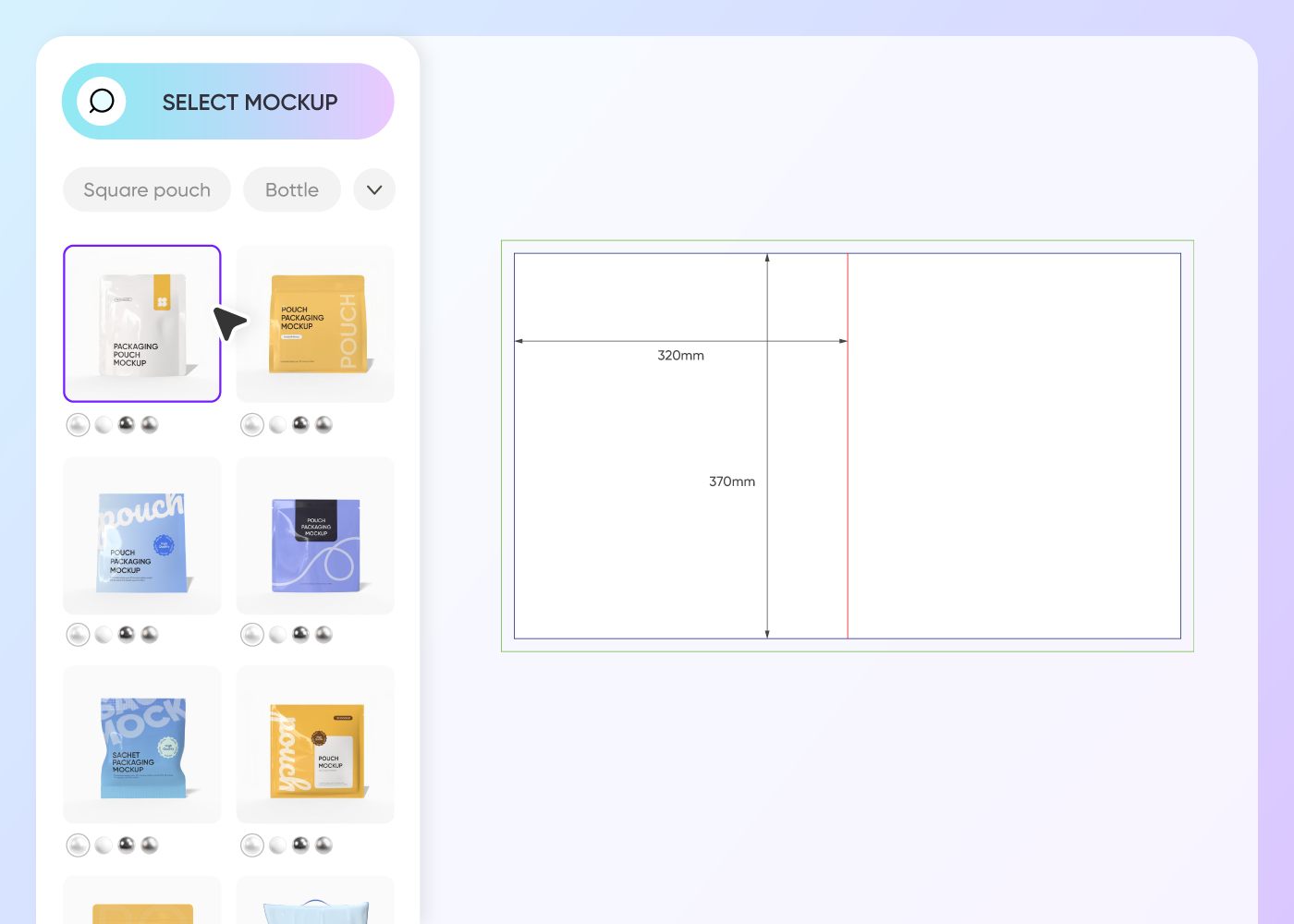 Step 1: Select the pouch packaging style