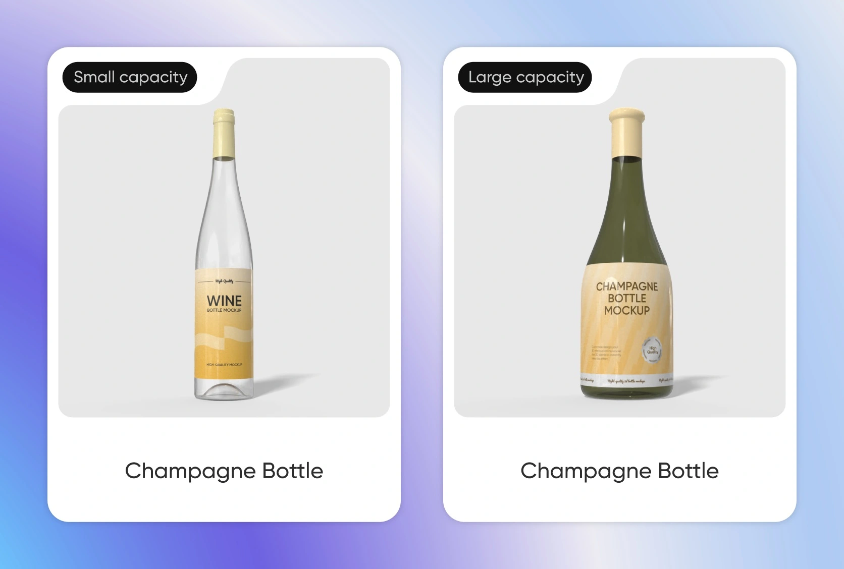 Select optimal bottle volume capacity