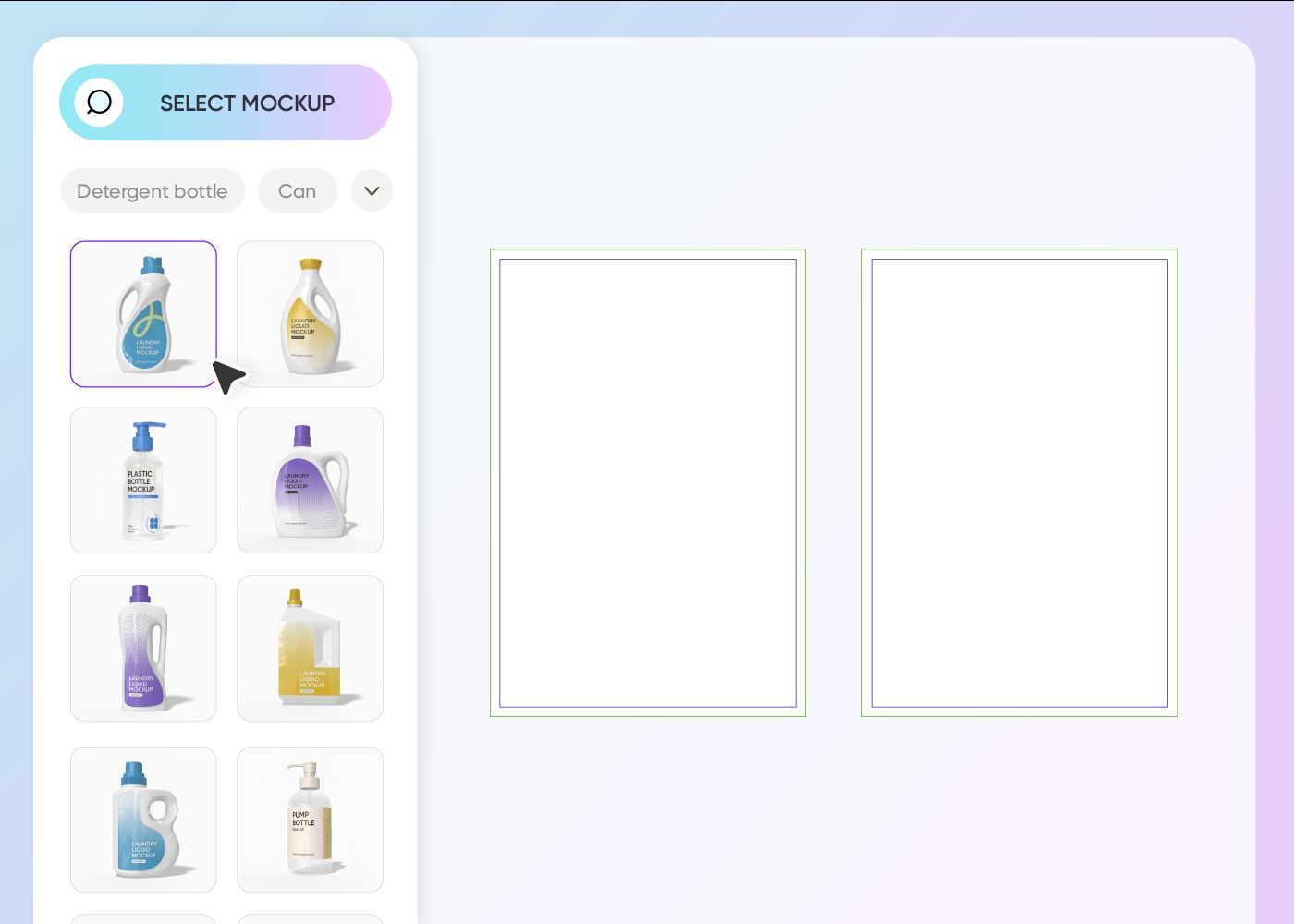 Step 1: Choose a detergent bottle mockup