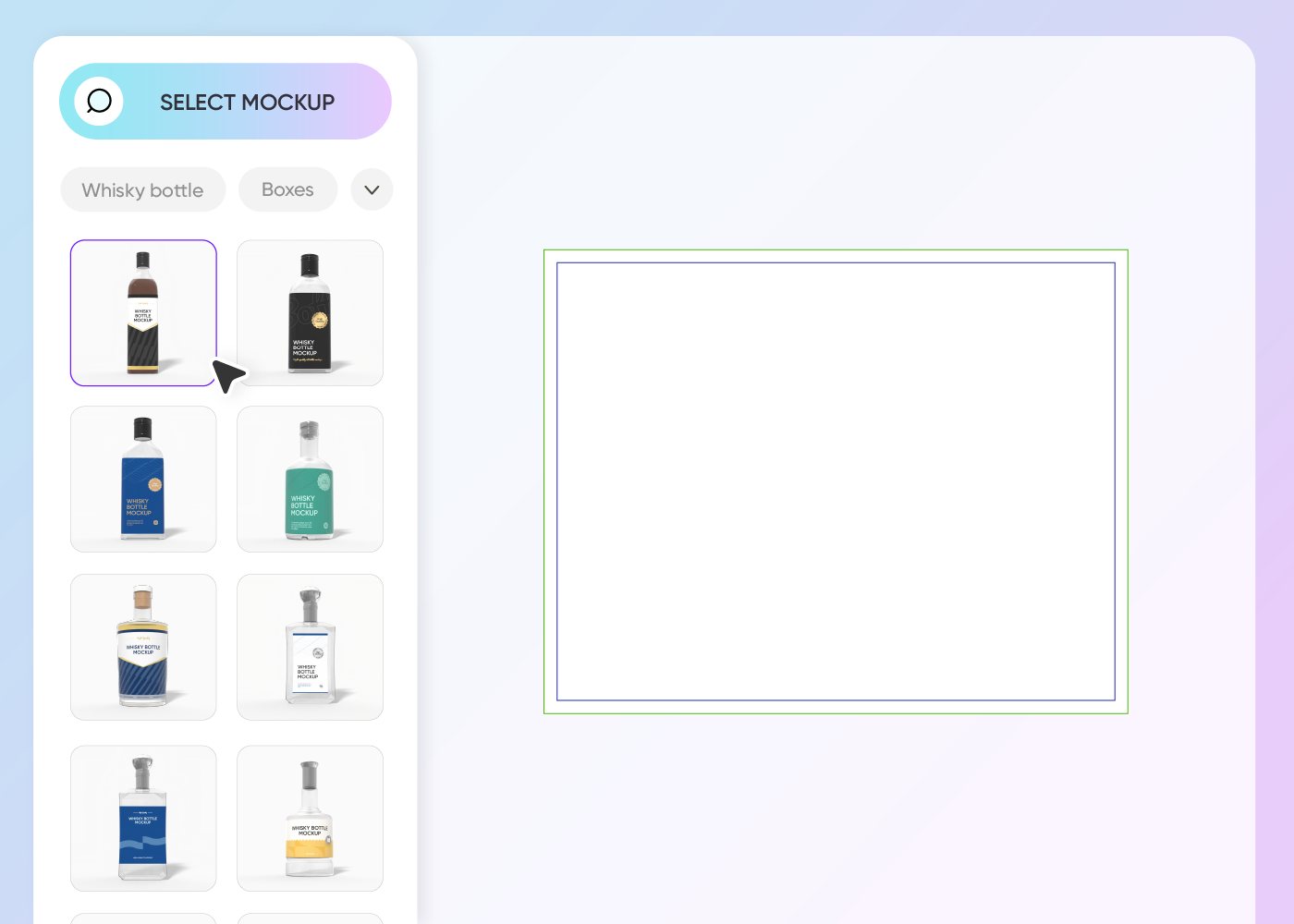 Step 1: Select a whisky bottle mockup