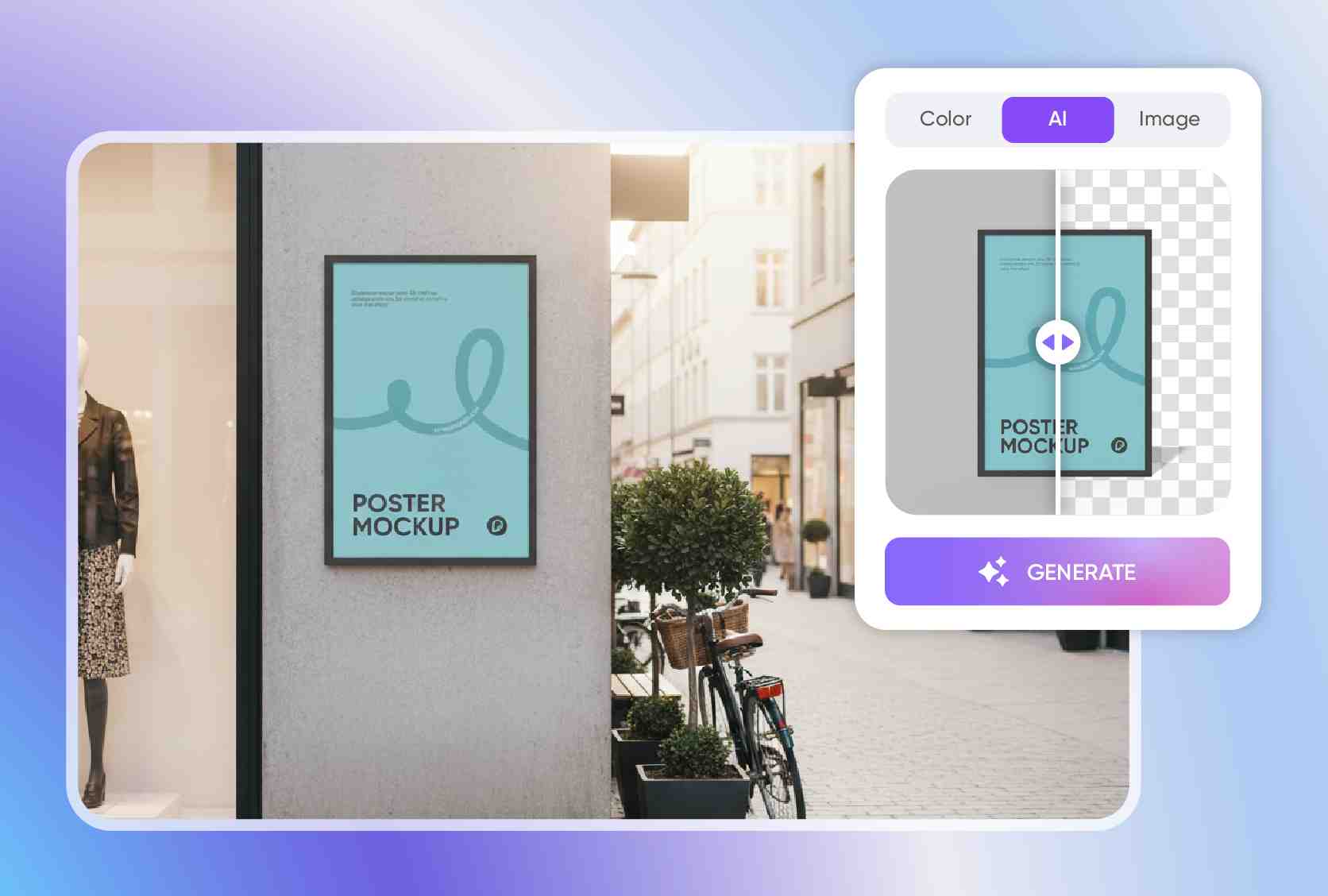 Customize the backdrop with a custom background