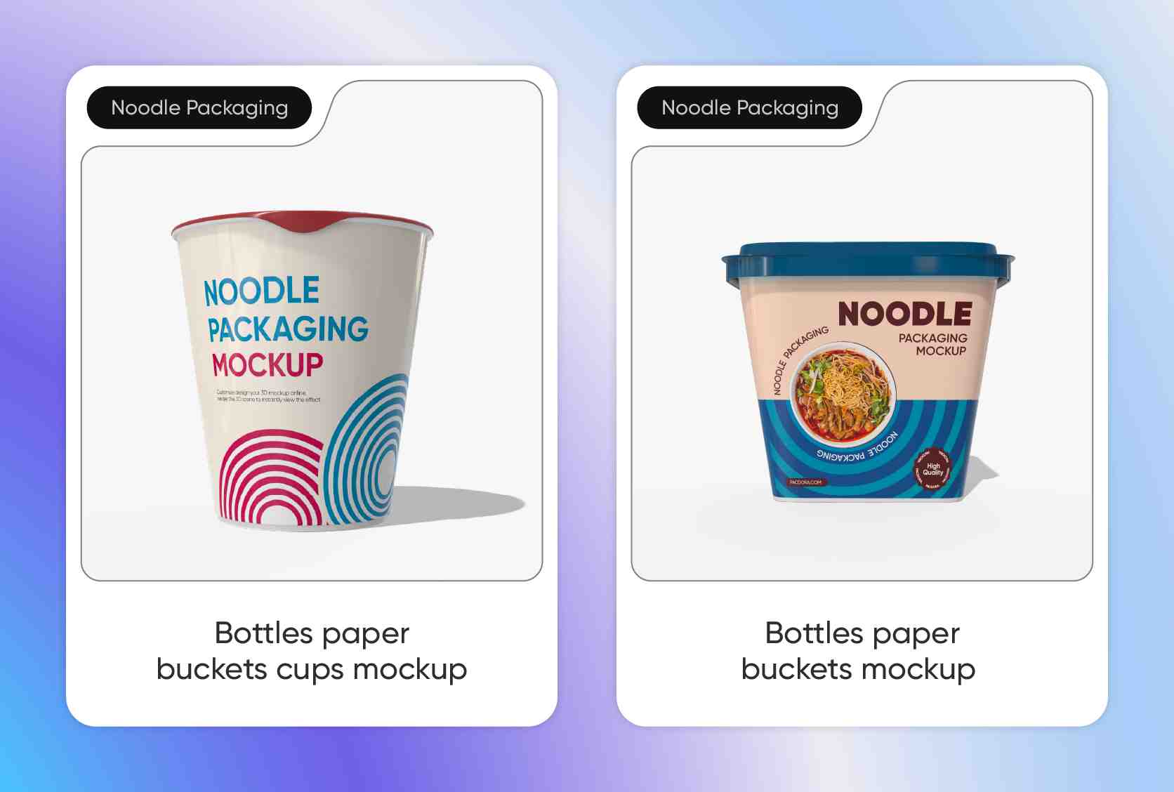 Multiple capacity options for noodle packs