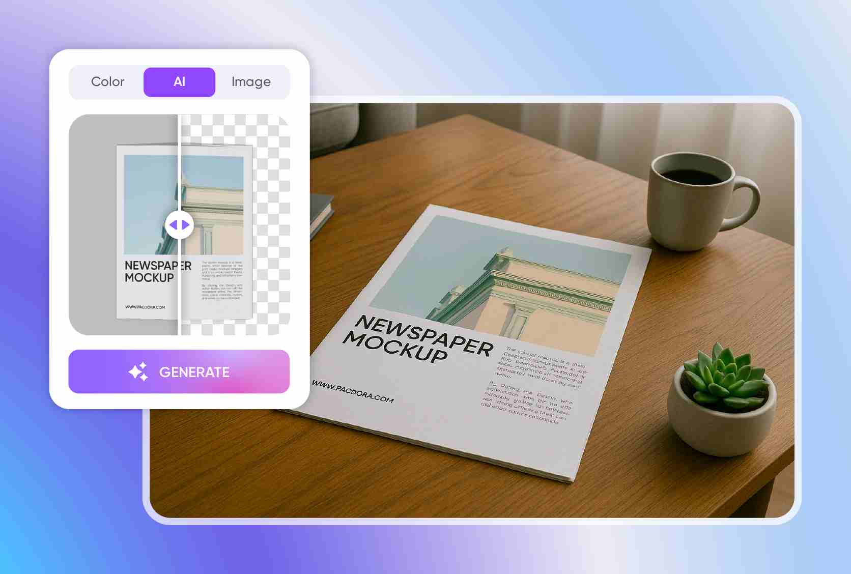 Background customization for realistic presentation