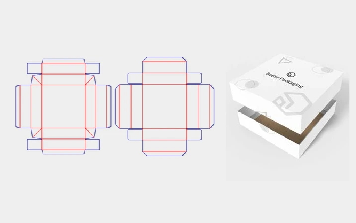 Paper box with lid