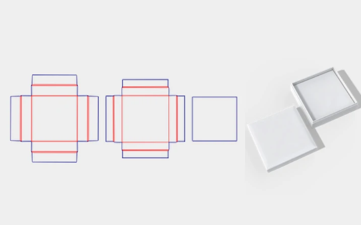 Ring box with lid template