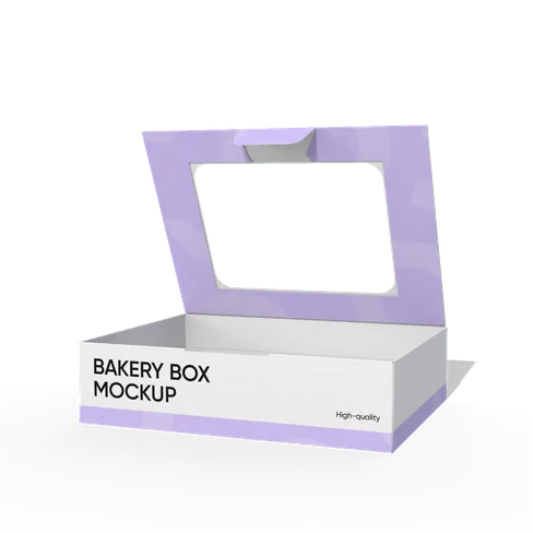 Bakery display box with window mockup