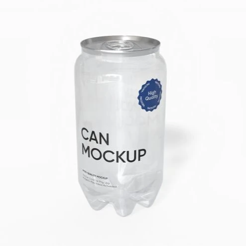 Transparentes Soda-Dosen-Mockup