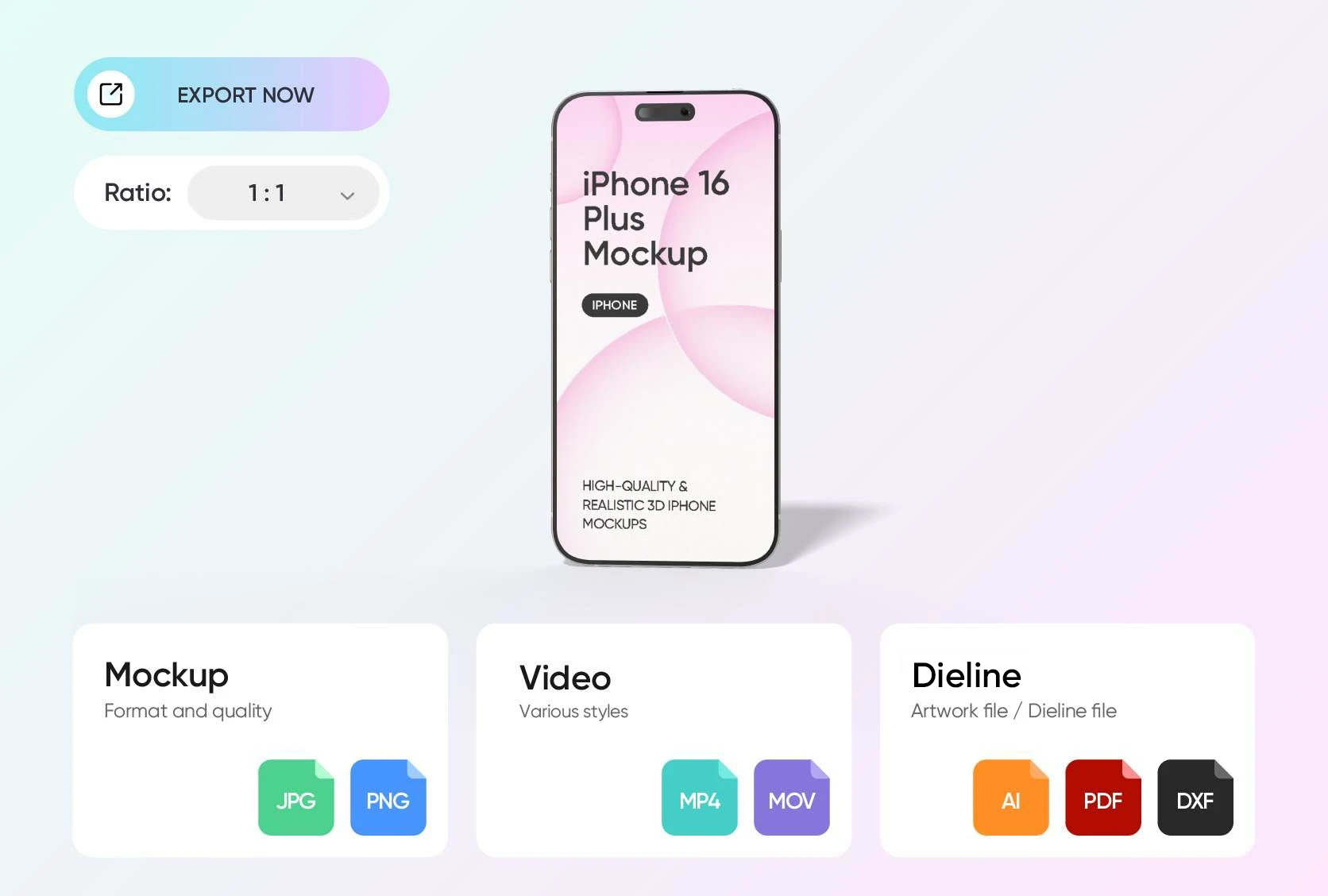 Support multiple export formats for your convenience