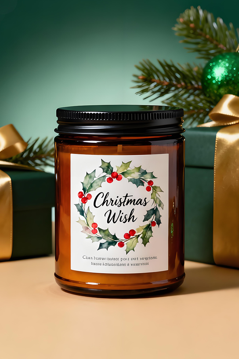 This is a promotional shot for a Christmas gift. Subject: A red advent calendar set with numbered boxes (featuring gold Christmas motifs like snowflakes, stockings, and angels) and matching tableware (a plate, bowl, saucer with festive designs), presented in a cozy holiday scene. Style: Classic, festive, evoking traditional Christmas warmth. Background & Scene: Set in a living room with a lit Christmas tree, a decorated fireplace, creating a homely holiday atmosphere. Text Element: “CHRISTMAS” in elegant white serif font, prominently displayed. Shooting Angle: Eye-level, capturing the entire scene to emphasize the festive setup. Clarity: High-definition, with sharp details of the advent calendar, tableware, and background decor.