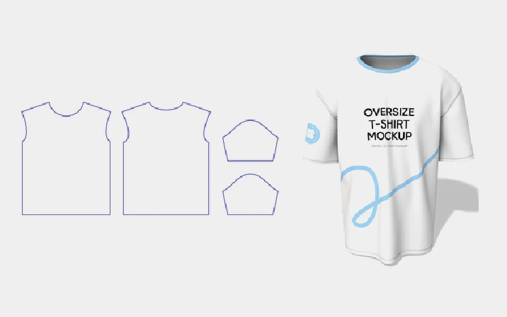 Oversize T-shirt template