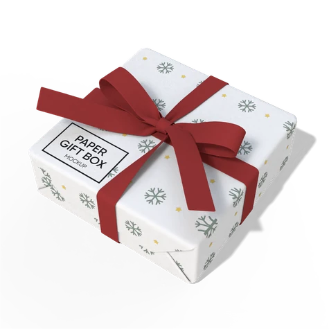 Paper gift box mockup