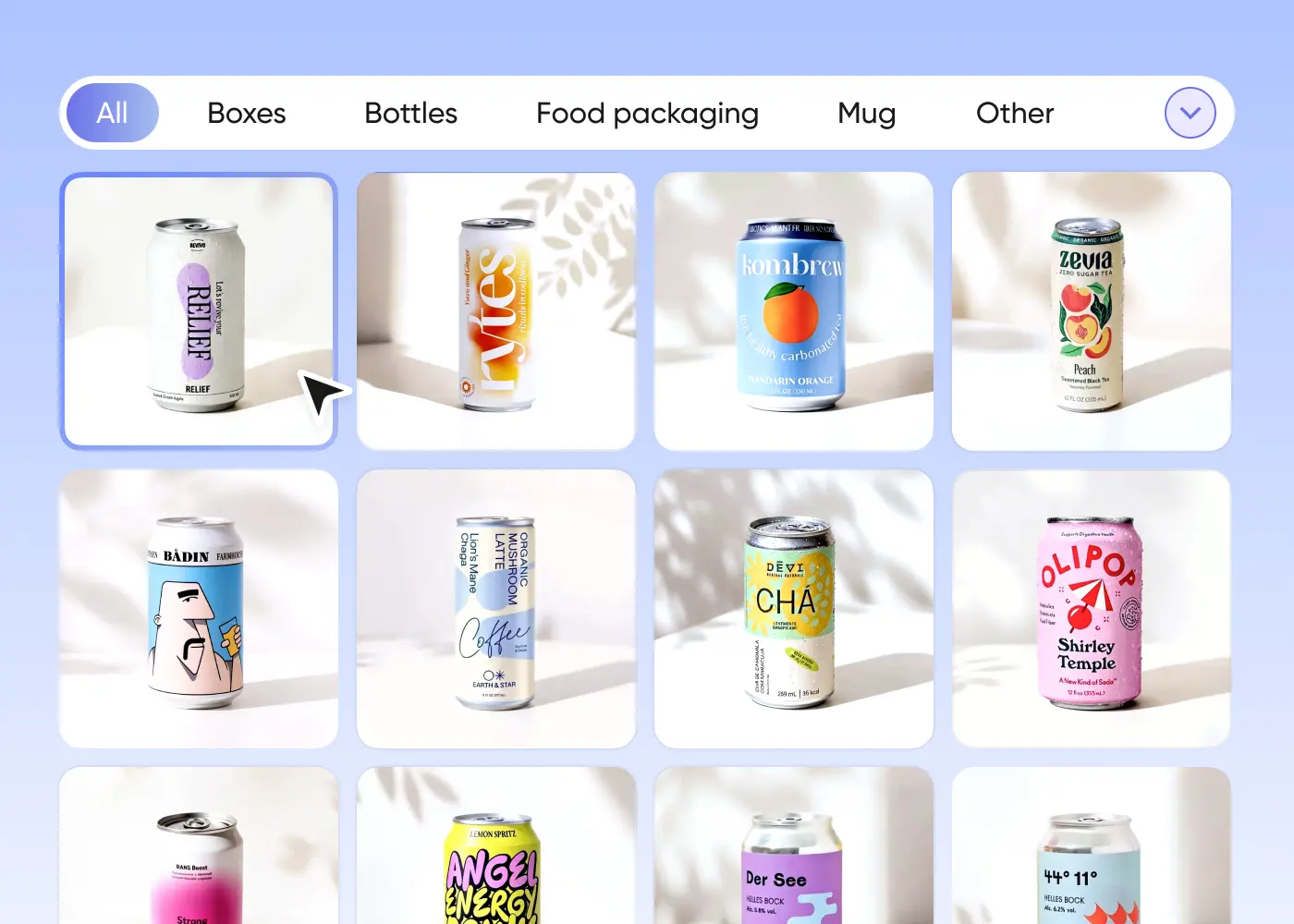 1. Pick a soda can design template