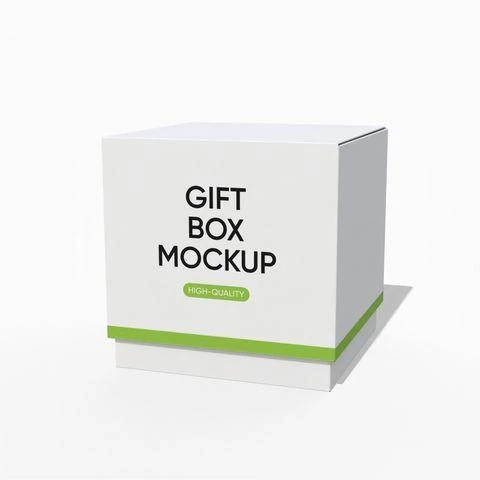 Perfume box with lid mockup