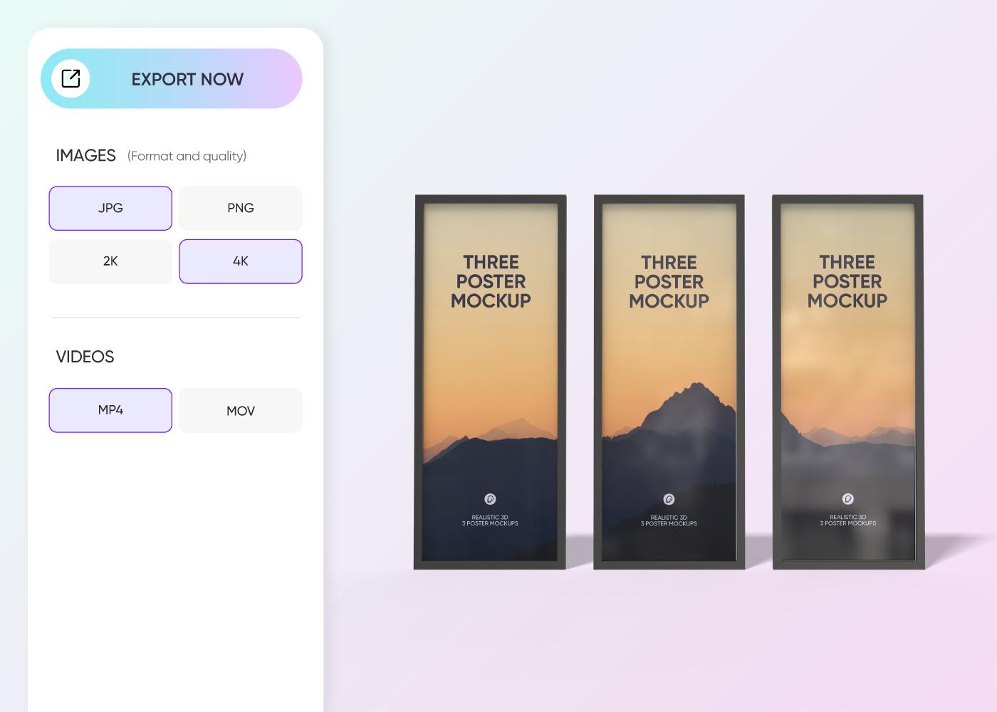 Step 3: Export your mockup design