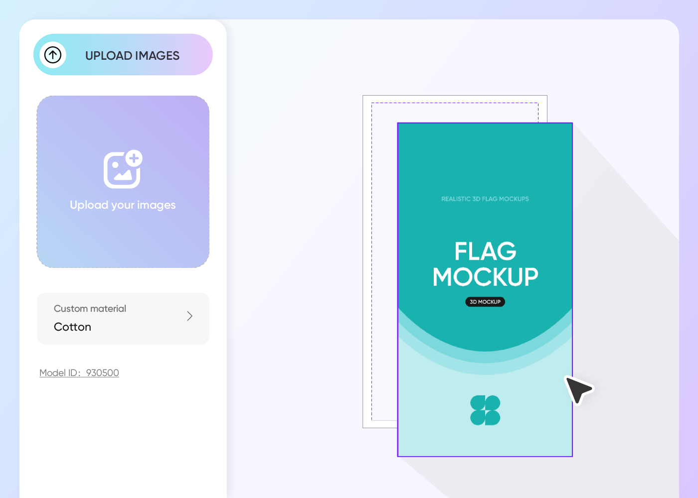 Upload design and customize