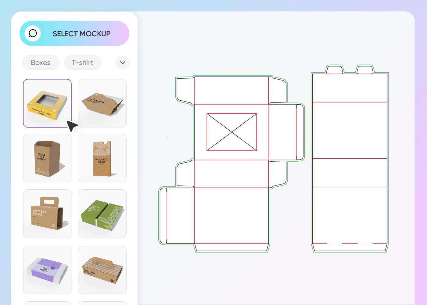 Step 1: Pick a sleeve packaging style